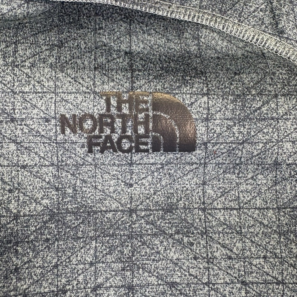 The North Face NF0A37JU Mens Large Blue Gray Textured Fleece Full Zip Jacket - Picture 8 of 8